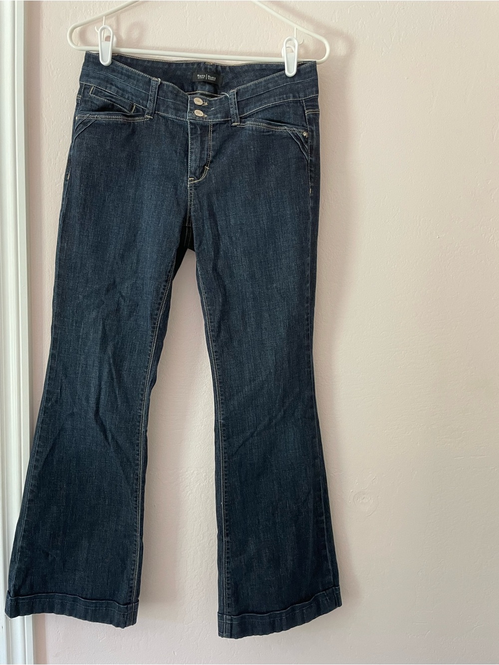 White House Black Market Dark Indigo Flare Jeans